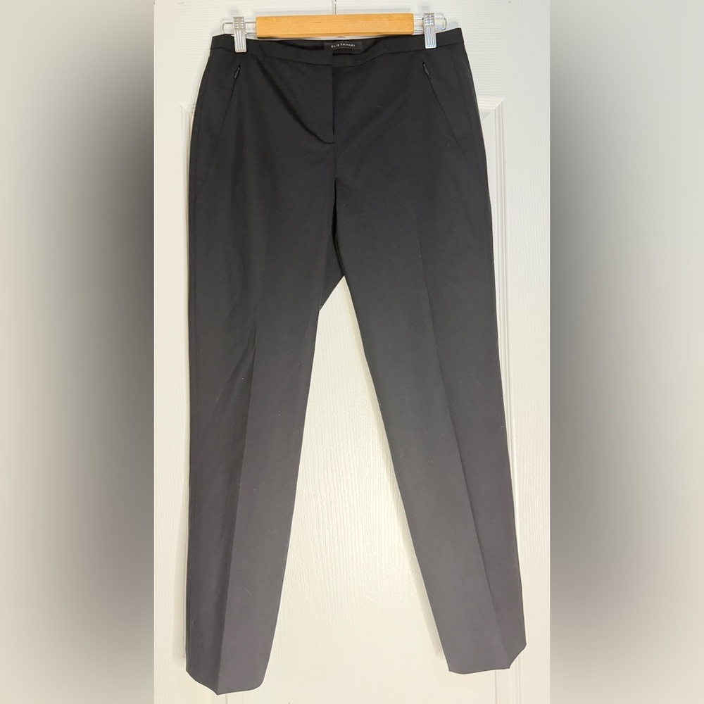 Elie Tahari Black Straight-Leg Women's Pants, Size 6